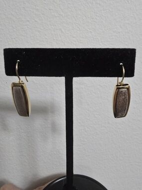 Gold-Tone Brushed Gold Drop Earrings - Women Jewelry